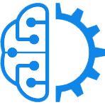 machine learning blue icon